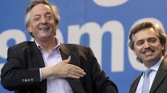 Alberto Fernández junto a Néstor Kirchner.