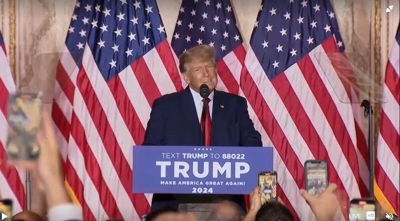 Donald Trump anunció que será candidato en 2024.