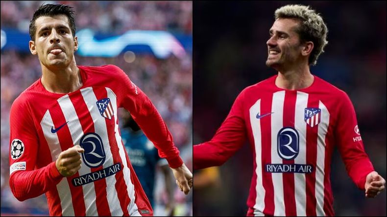 Morata y Griezmann, goleadores de Atlético Madrid.