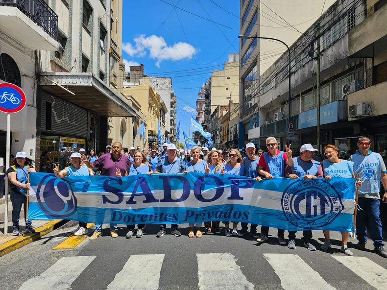 El Sindicato Argentino de Docentes Particulares (SADOP) es uno de los cuatro gremios que anunció el paro.
