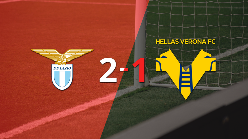 Con la mínima diferencia, Lazio venció a Hellas Verona por 2 a 1