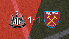 newcastle united y west ham united empataron 1 a 1