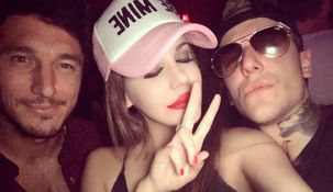 La noche de Pico Mónaco y los Caniggia. La noche de Pico Mónaco y los Caniggia.