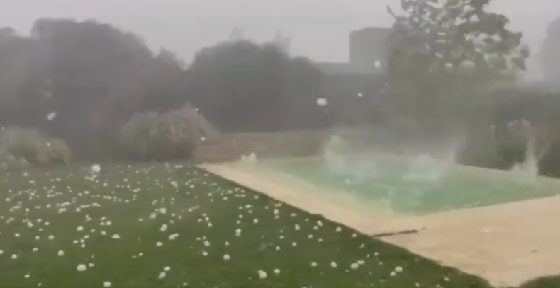 Granizo gigante cayó este domingo en la provincia de Santa Fe.