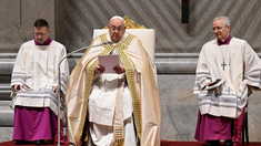 Francisco en el Te Deum. Francisco en el Te Deum.