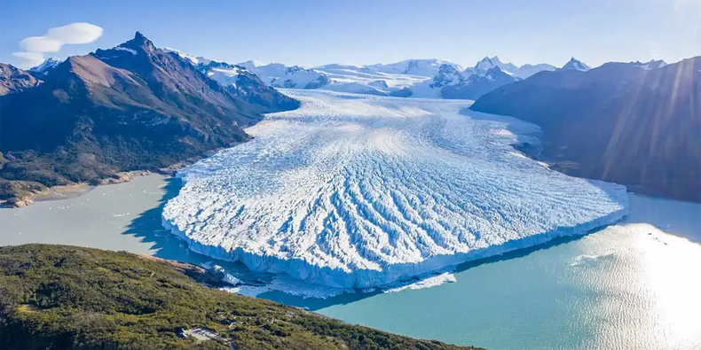El Glaciar Upsala, uno de los más visitados de la región después del Glaciar Perito Moreno.
