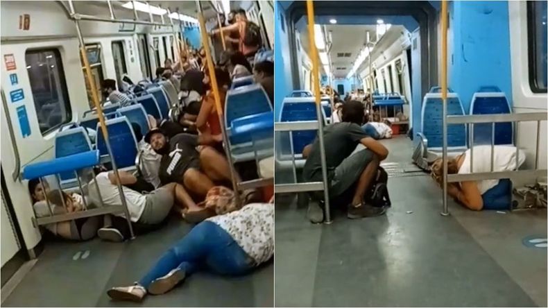 El momento en el que los pasajeros