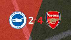 brighton and hove fue goleado en casa por arsenal