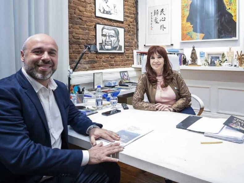 Cristina Kirchner junto a Martín “Tincho” Ascúa.