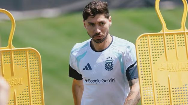 Montiel, afuera del partido vs. Austria.