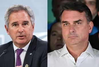 Pablo Quirno y Flávio Bolsonaro.