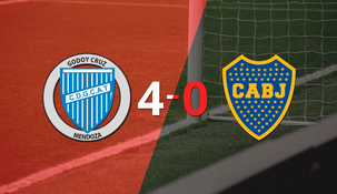 godoy cruz sentencio con goleada 4-0 a boca juniors