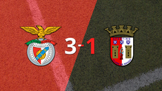 Benfica da vuelta el marcador y triunfa 3 a 1 sobre SC Braga