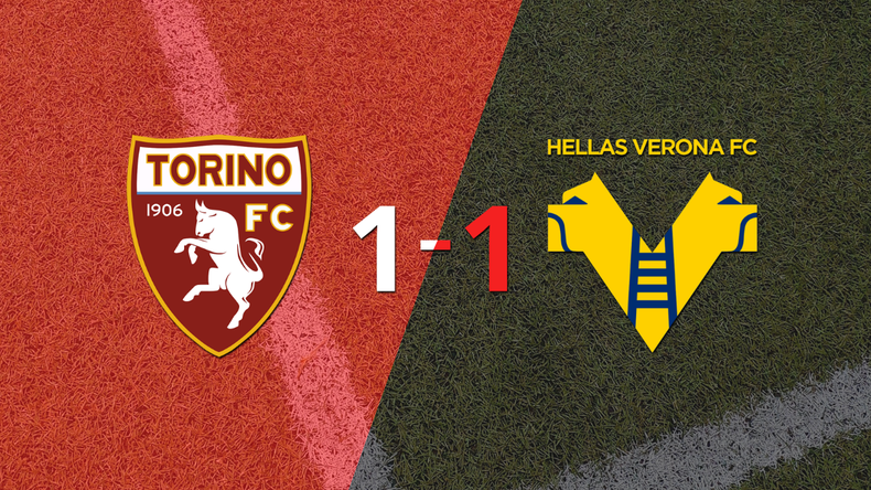 Torino no pudo en casa ante Hellas Verona y empataron 1-1