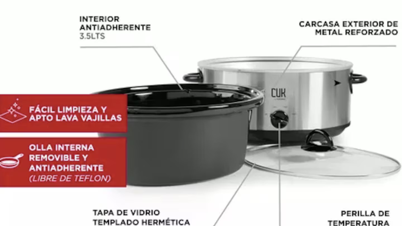 Este dispositivo permite cocinar grandes porciones sin necesidad de vigilar la preparación.