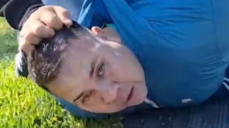 Momento de la captura del narco apodado 