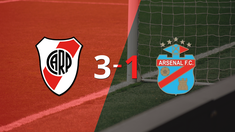 miguel angel borja ayudo con doblete a river plate en victoria frente a arsenal miguel angel borja ayudo con doblete a river plate en victoria frente a arsenal