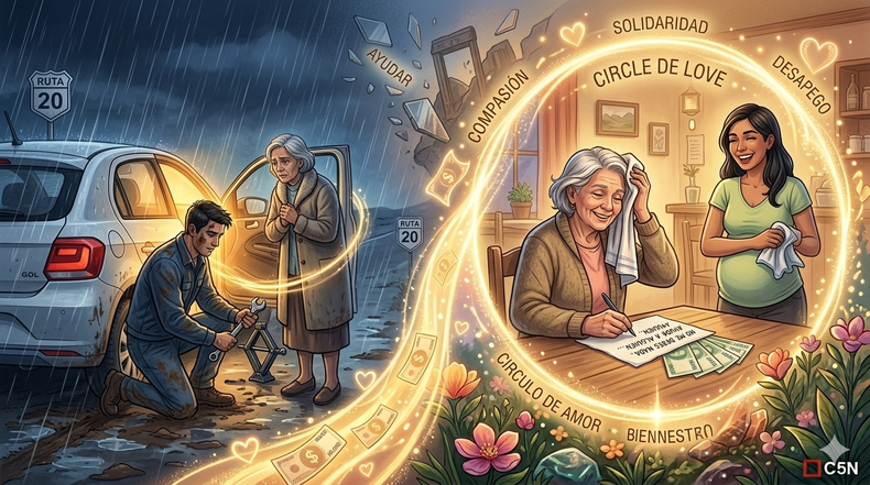 Un relato sobre solidaridad con la reflexión de Claudio María Domínguez.