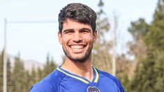 Alcaraz con la camiseta de Boca. Alcaraz con la camiseta de Boca.