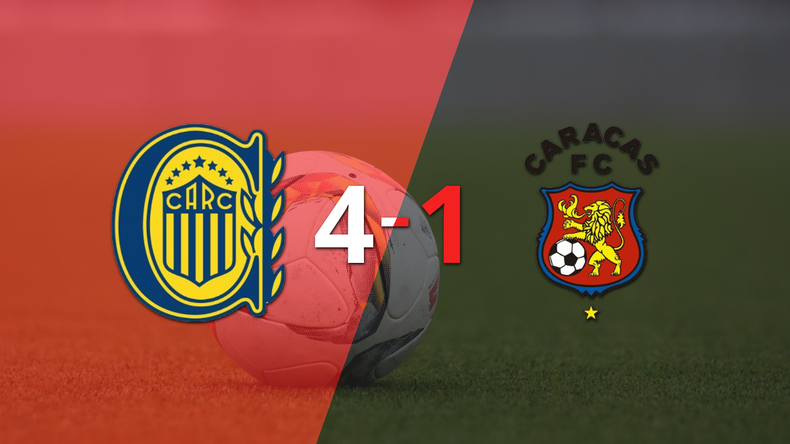 Rosario Central le pasó por encima a Caracas con doblete de Agustín Módica