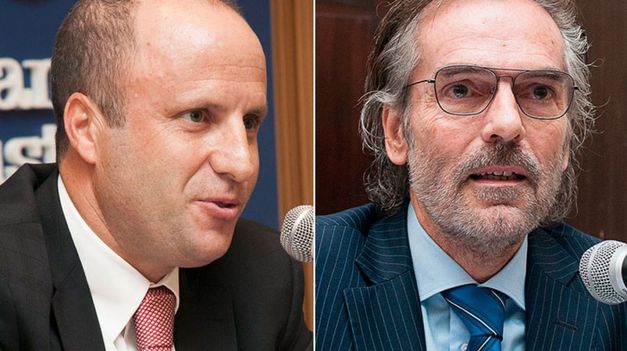 Los miembros de la Cámara Federal de Casación Penal, Mariano Borinsky (izq.) y Gustavo Hornos.