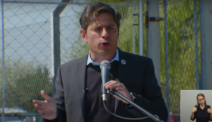 Axel Kicillof inauguró la red de gas natural en Pergamino.