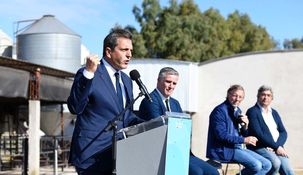 Sergio Massa anunció nuevas medidas para el agro en un acto en Navarro.