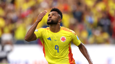 El delantero de River metió el quinto gol para Colombia. El delantero de River metió el quinto gol para Colombia.