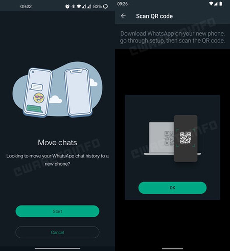 Esta nueva función de Whatsapp permitirá transferir los chats de un teléfono a otro de manera más rápida y fácil. 