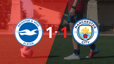 brighton and hove y manchester city se reparten los puntos y empatan 1-1