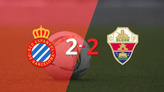 Espanyol y Elche igualaron por 2 en un vibrante partido