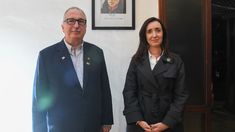 Victoria Villarruel fue recibida por el gobernador de Misiones, Hugo Pasalacqua.