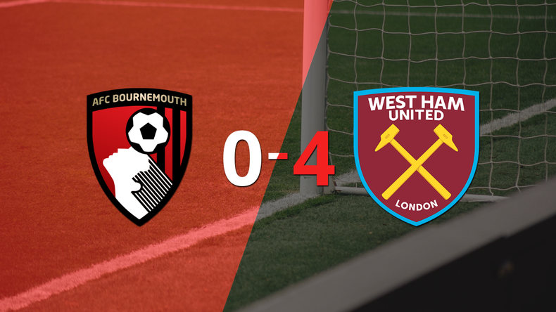 Sin apuros, West Ham United venció a domicilio a Bournemouth