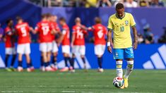 Neymar, en su último partido con la camiseta de Brasil, frente a Noruega.