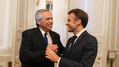 Alberto Fernández y Emmanuel Macron. Alberto Fernández y Emmanuel Macron.