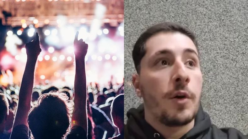 Un joven fue a un recital con una joven y ella se fue con un músico de la banda.