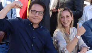 El asesinado Fernando Villavicencio y Andrea González.