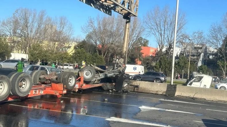 Así quedó el camión