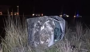 Así quedó la Toyota Hilux que transportaba a la víctima y otros dos trabajadores.