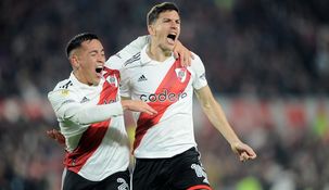 Nacho Fernández, autor del segundo gol de River. Nacho Fernández, autor del segundo gol de River.