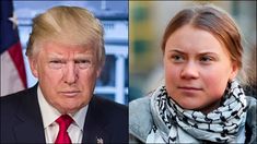 Trump cruzó a la activista. Trump cruzó a la activista.