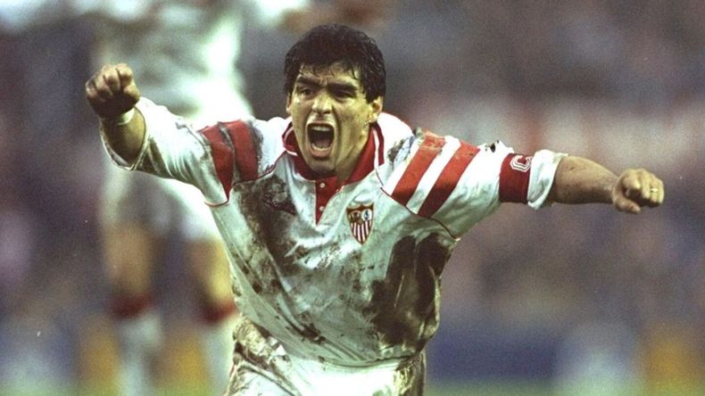 Diego Maradona y su paso por Sevilla.