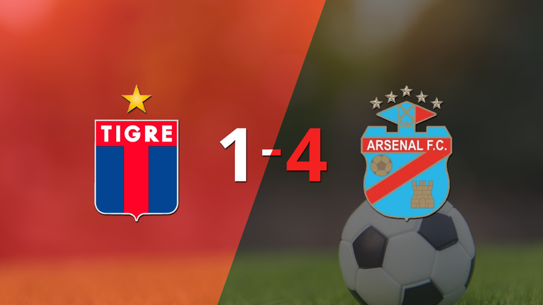 De visitante, Arsenal goleó a Tigre contundentemente 4 a 1