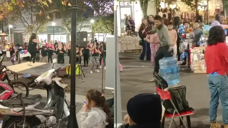 El video viral de un joven que sorprendió con sus pasos de baile.