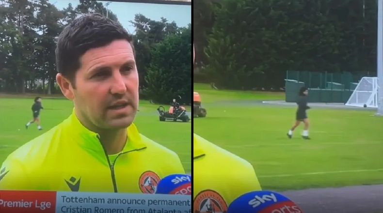 Un jugador idéntico a Diego Maradona apareció trotando en una entrevista en Escocia