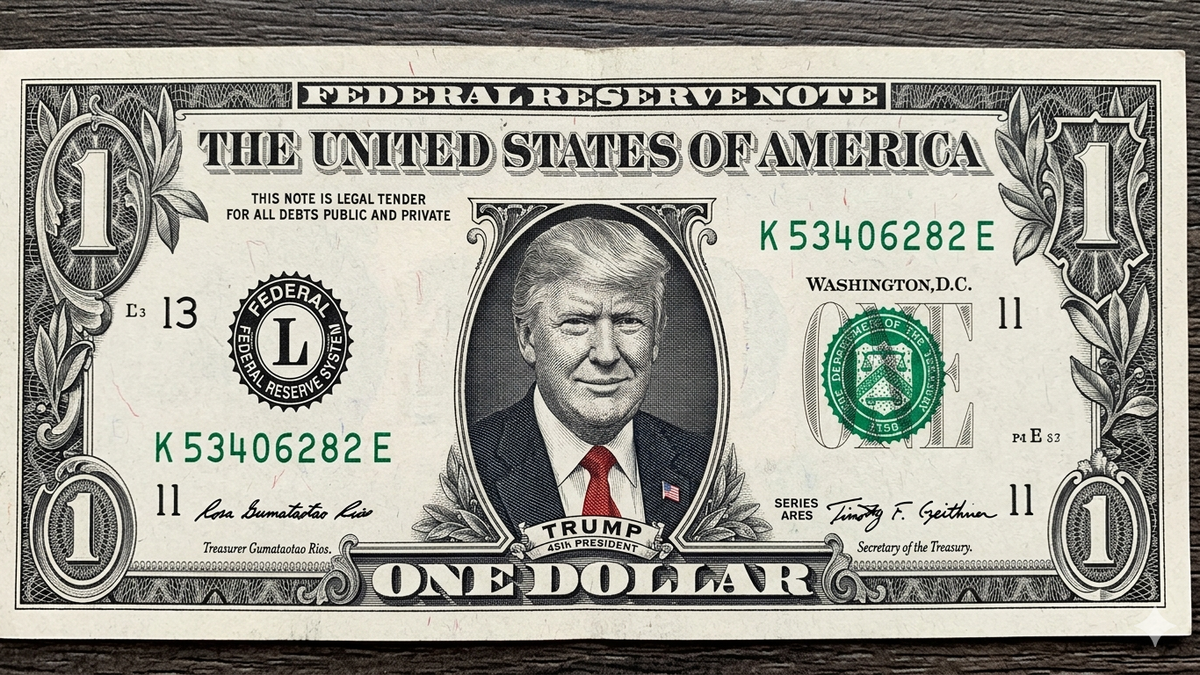 Estados Unidos: los nuevos billetes de un dólar llevarán la firma de Donald Trump
