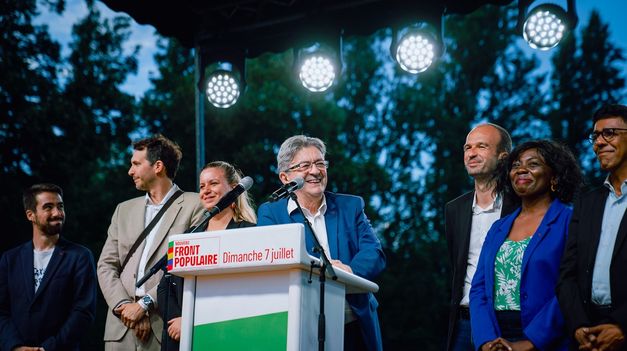 líder izquierda radical Jean-Luc Mélenchon.