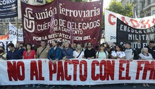 La marcha encabezada por Nicolás del Caño y Myriam Bregman