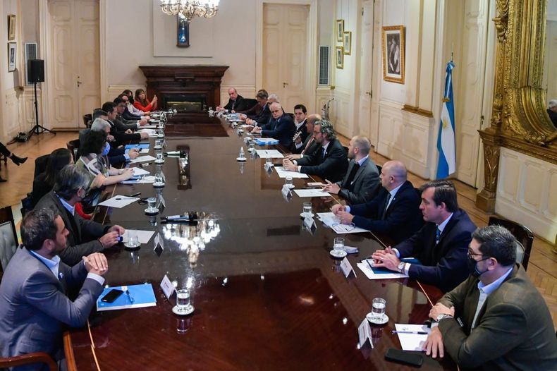 Los ministros se reunieron en Casa Rosada.