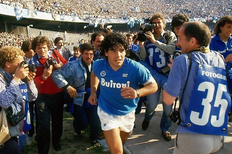 Diego Maradona en Napoli.